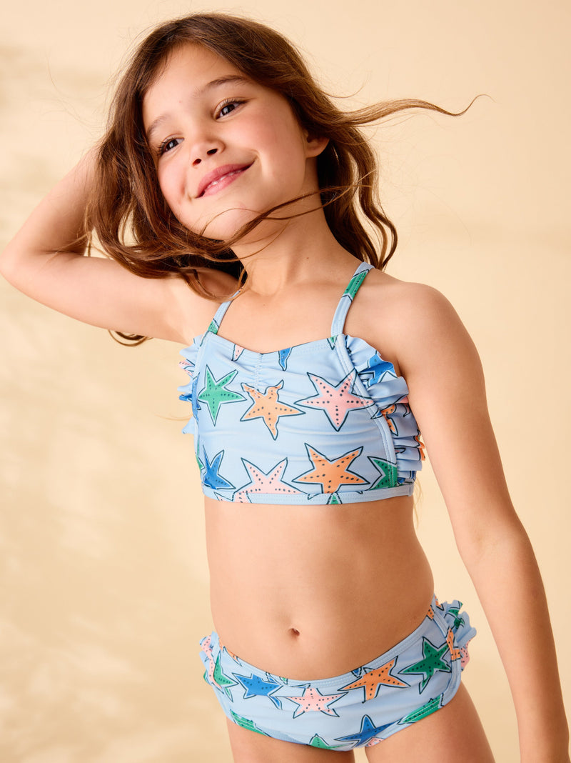 Ruffle Two-Piece Swim Set in Starfish - View 2