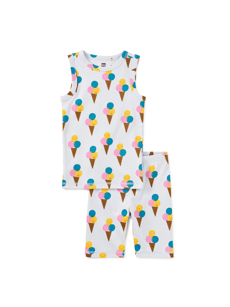 Summer Nights Tank Pajama Set in Smile Scoops - View 1