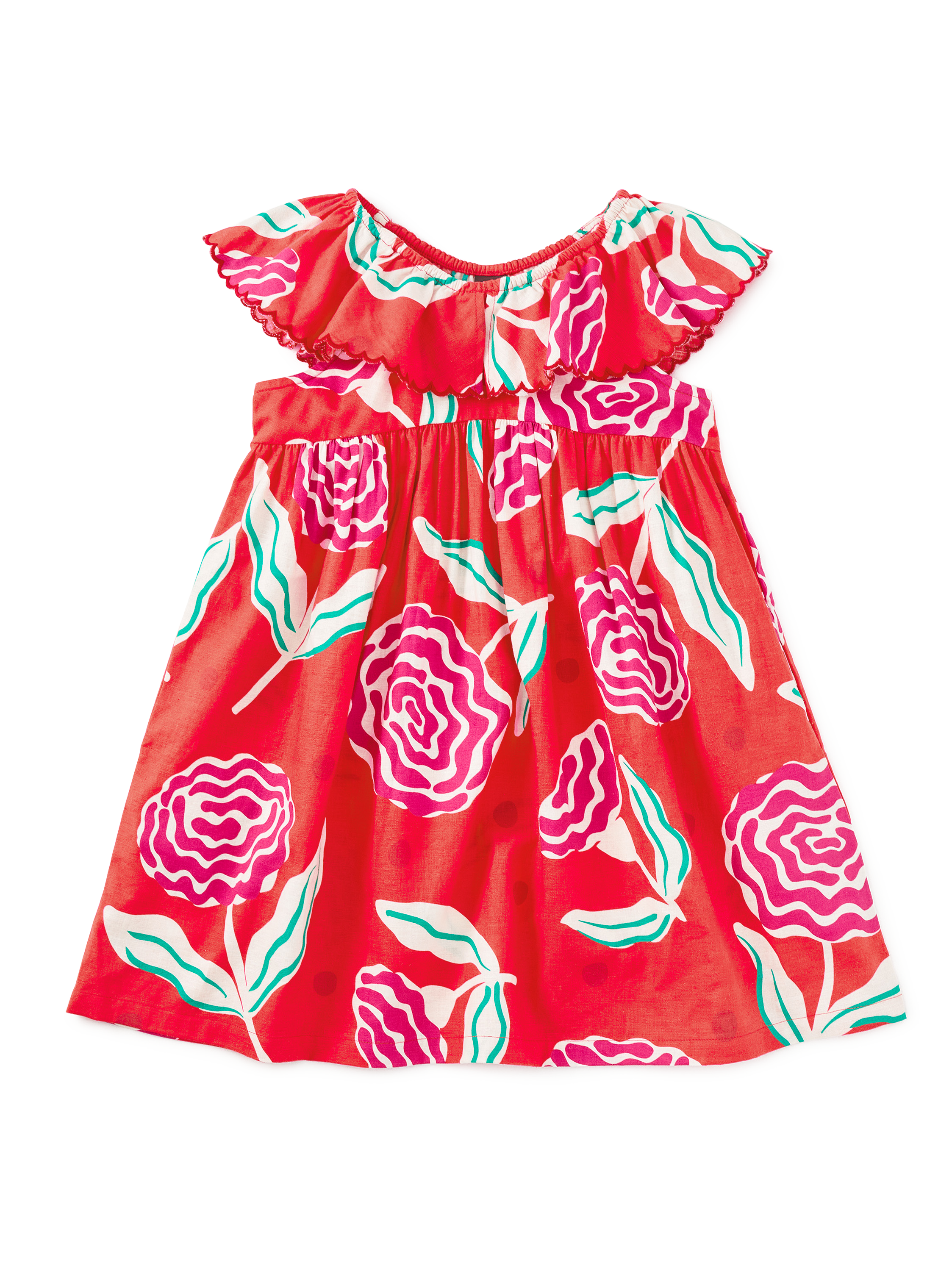 Flutter Sleeve Woven Dress