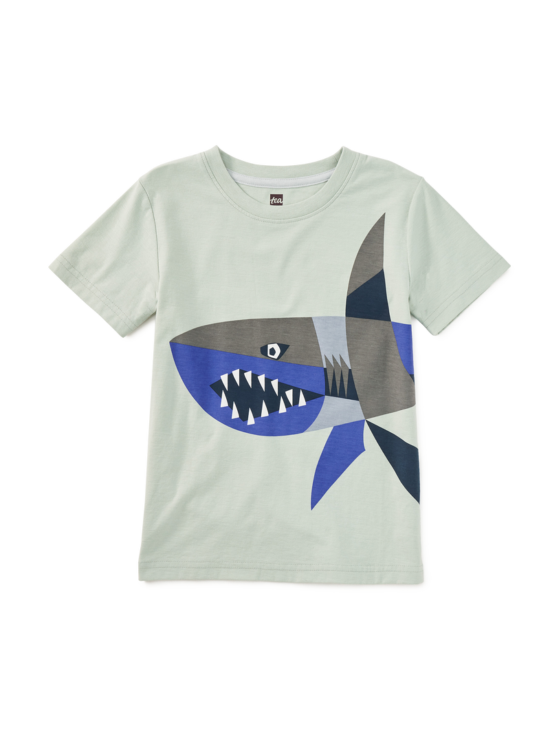 Cubist Shark Graphic Tee in Spray - View 1