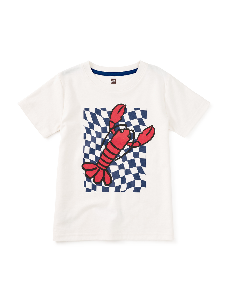 Checkerboard Catch Graphic Tee in Chalk - View 1