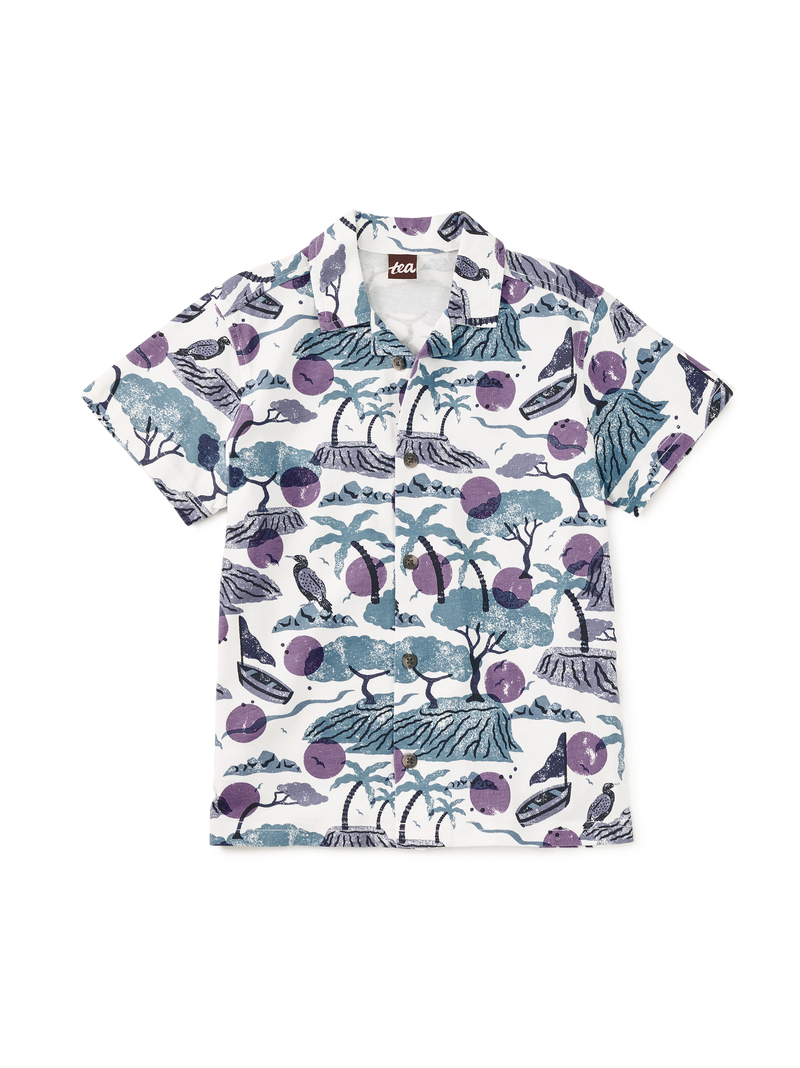Printed Camp Shirt in Costa Brava - View 1