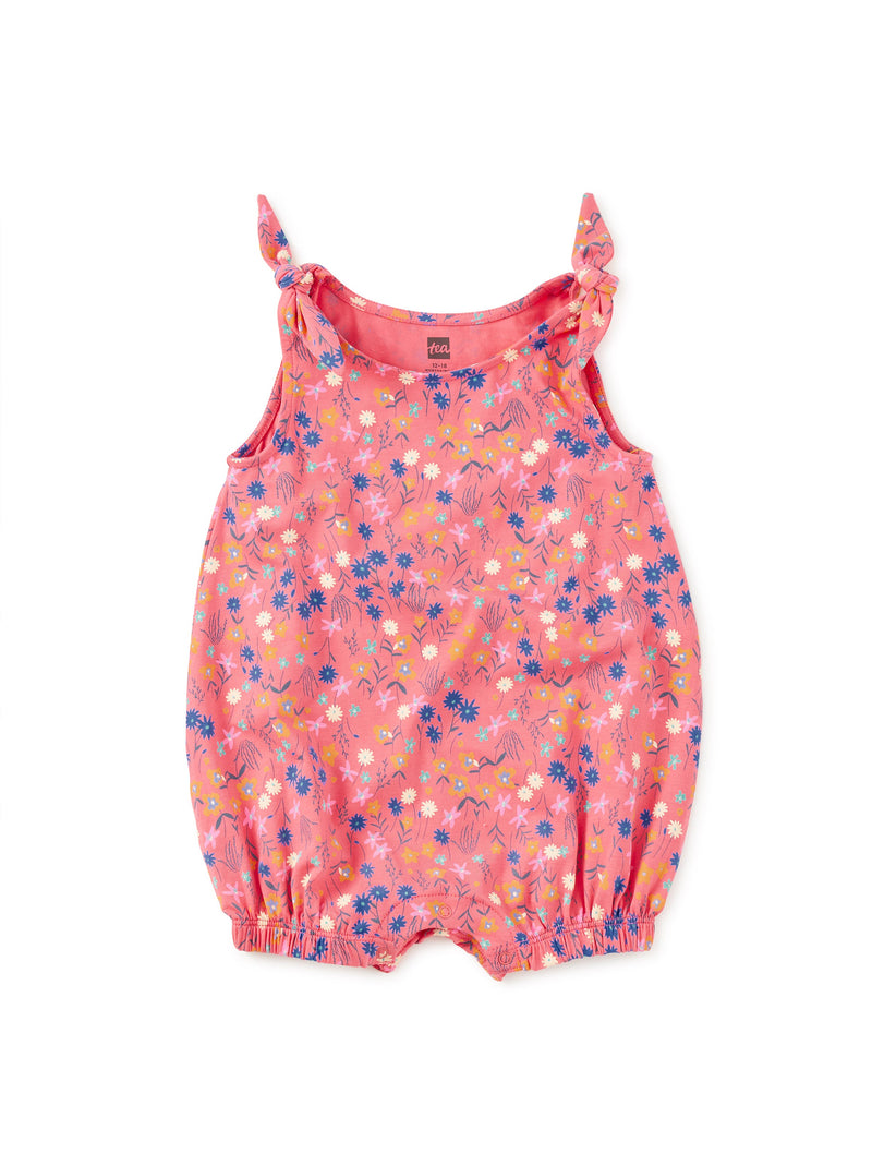 Tie Shoulder Baby Romper in Malindi Wildflowers - View 1