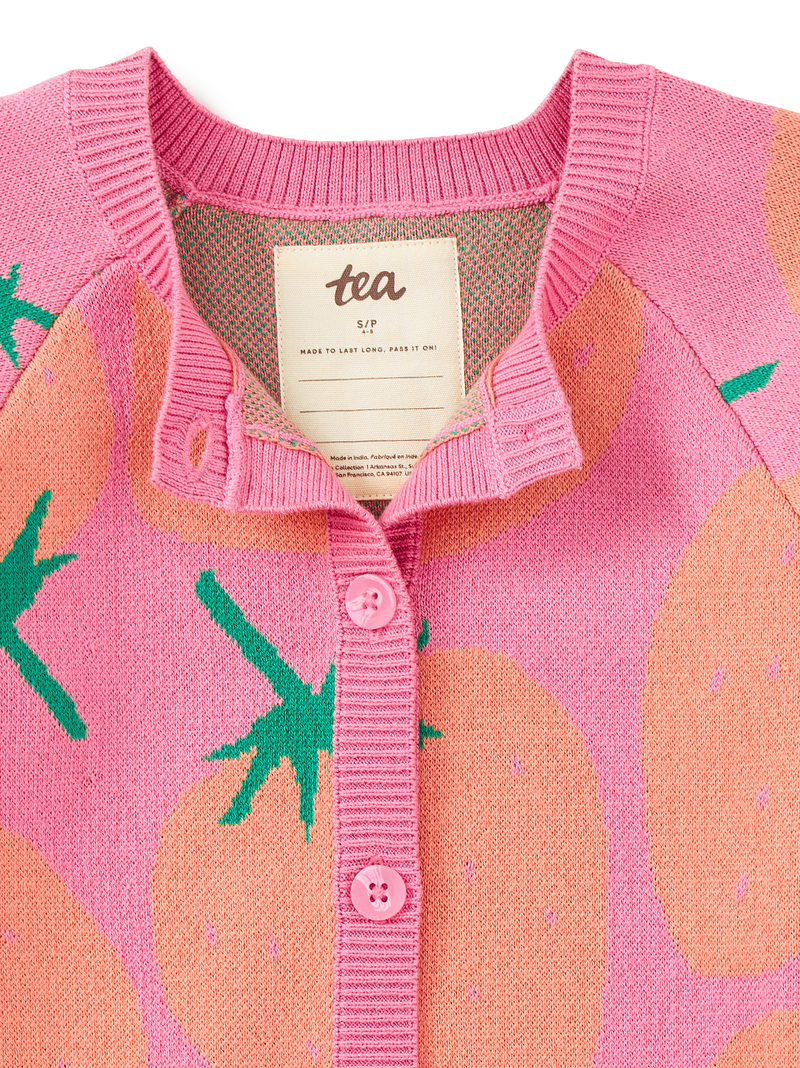 Strawberry Iconic Cardigan in Fresas Favoritas - View 2