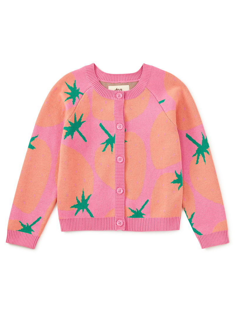 Strawberry Iconic Cardigan in Fresas Favoritas - View 1