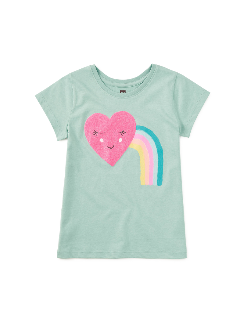 Love A Rainbow Graphic Tee in Mineral - View 1