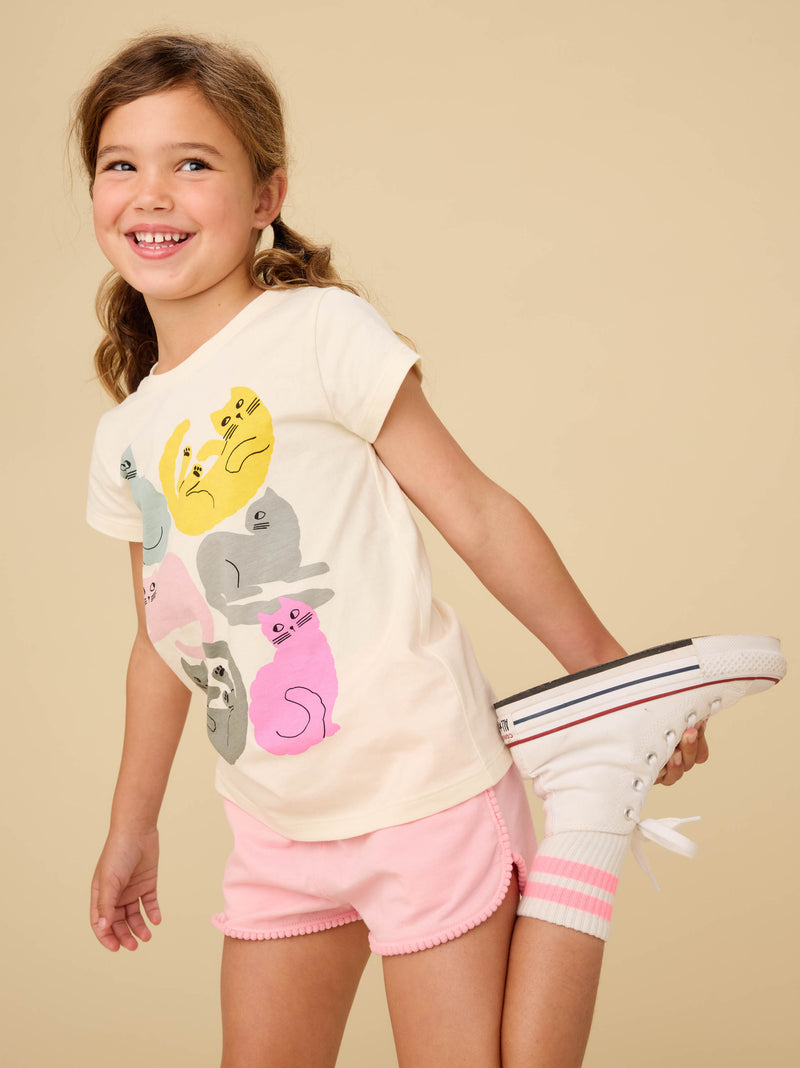 Colorful Cats Graphic Tee in Froth - View 2