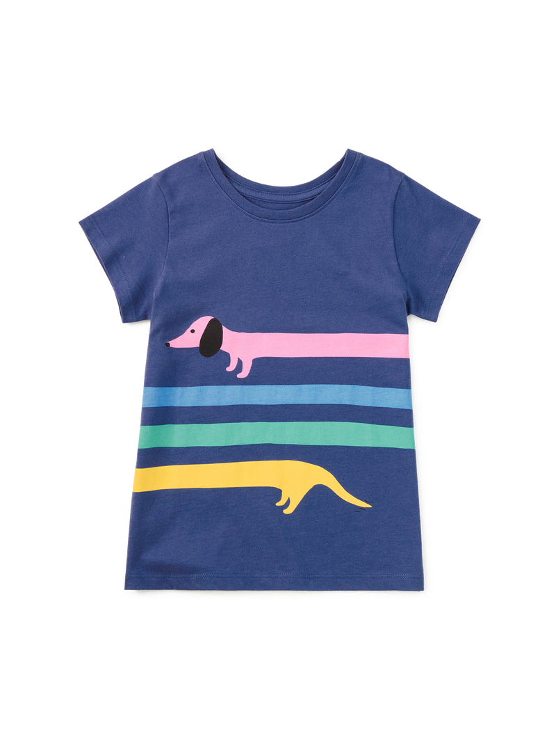 Rainbow Dachsund Graphic Tee in Triumph - View 1