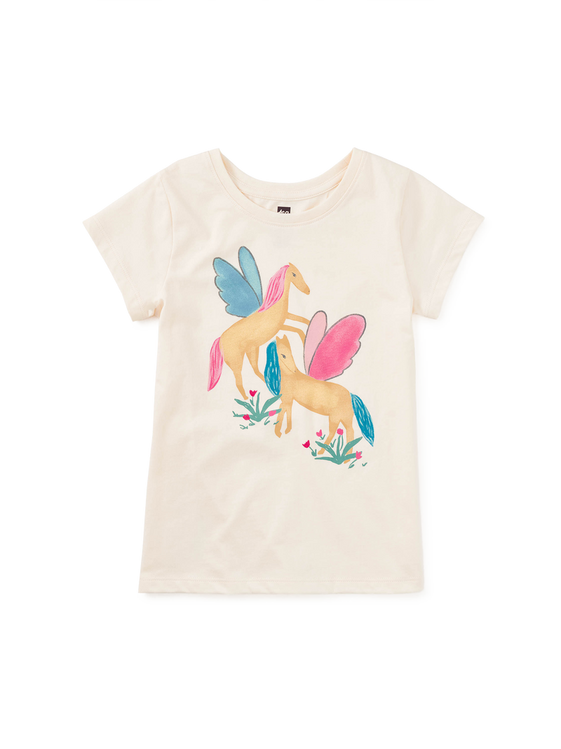 Winged Horses Graphic Tee in Froth - View 1