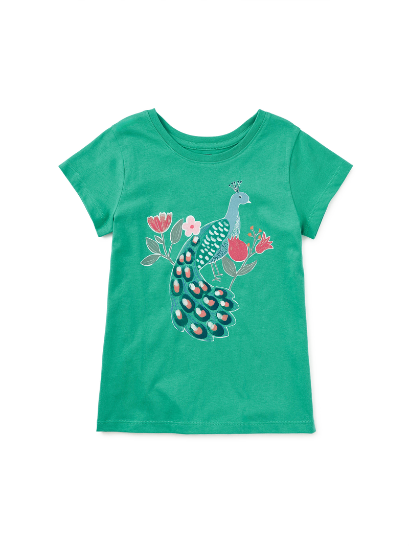 Alhambra Peacock Graphic Tee in Spinach - View 1