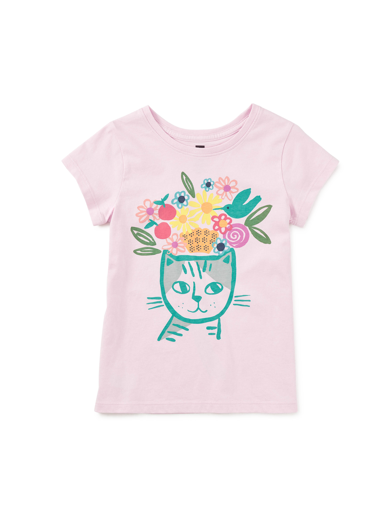 Flora And Feline Graphic Tee in Pink Lady - View 1