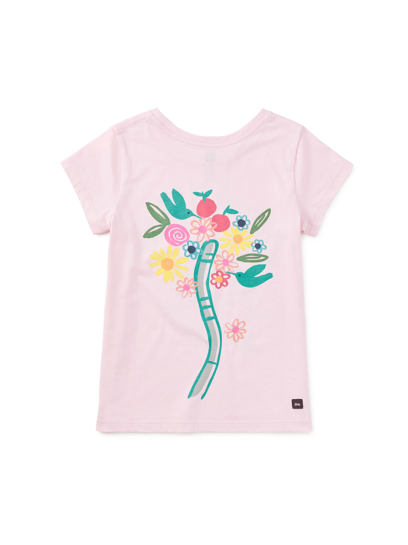 Flora And Feline Graphic Tee in Pink Lady - View 2