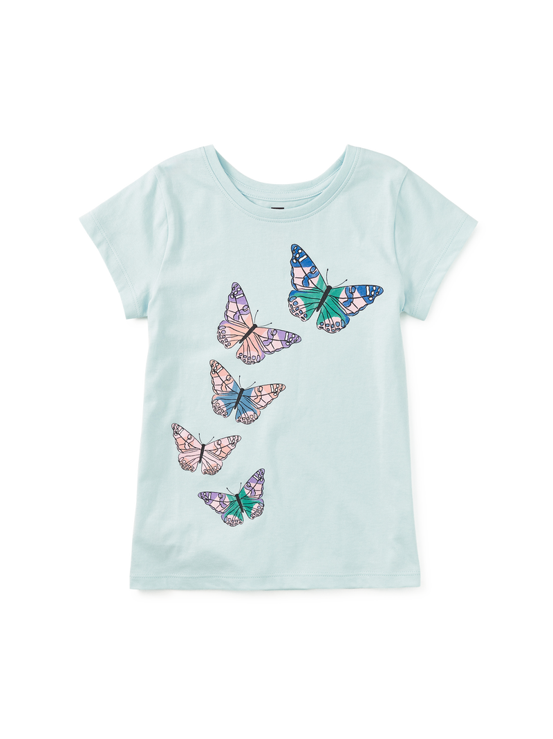 Butterfly Flurry  Graphic Tee in Blue Glow - View 1