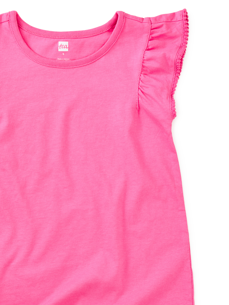Pom-Pom Flutter Top in Carousel Pink - View 2