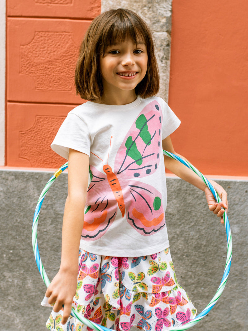 Mariposa Del Alba Graphic Tee in Chalk - View 2