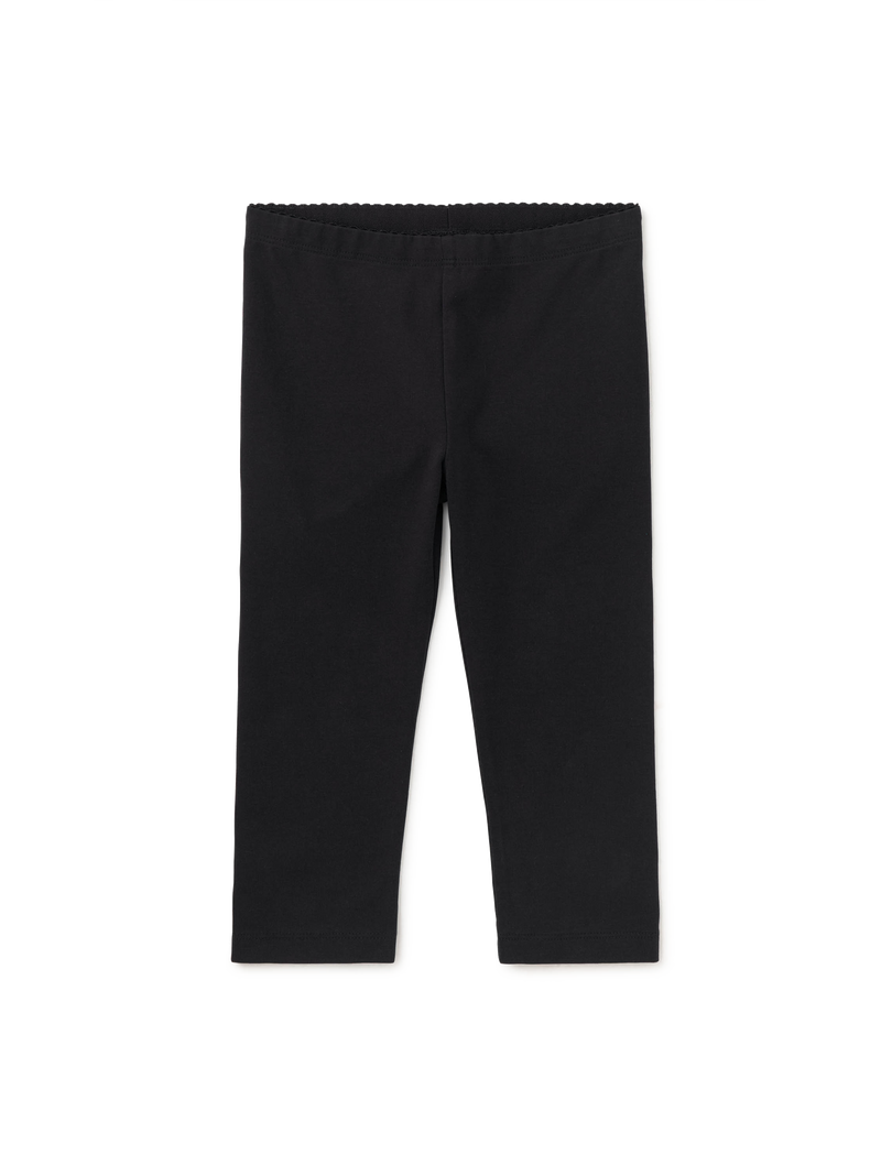 Solid Capri Leggings in Jet Black - View 2