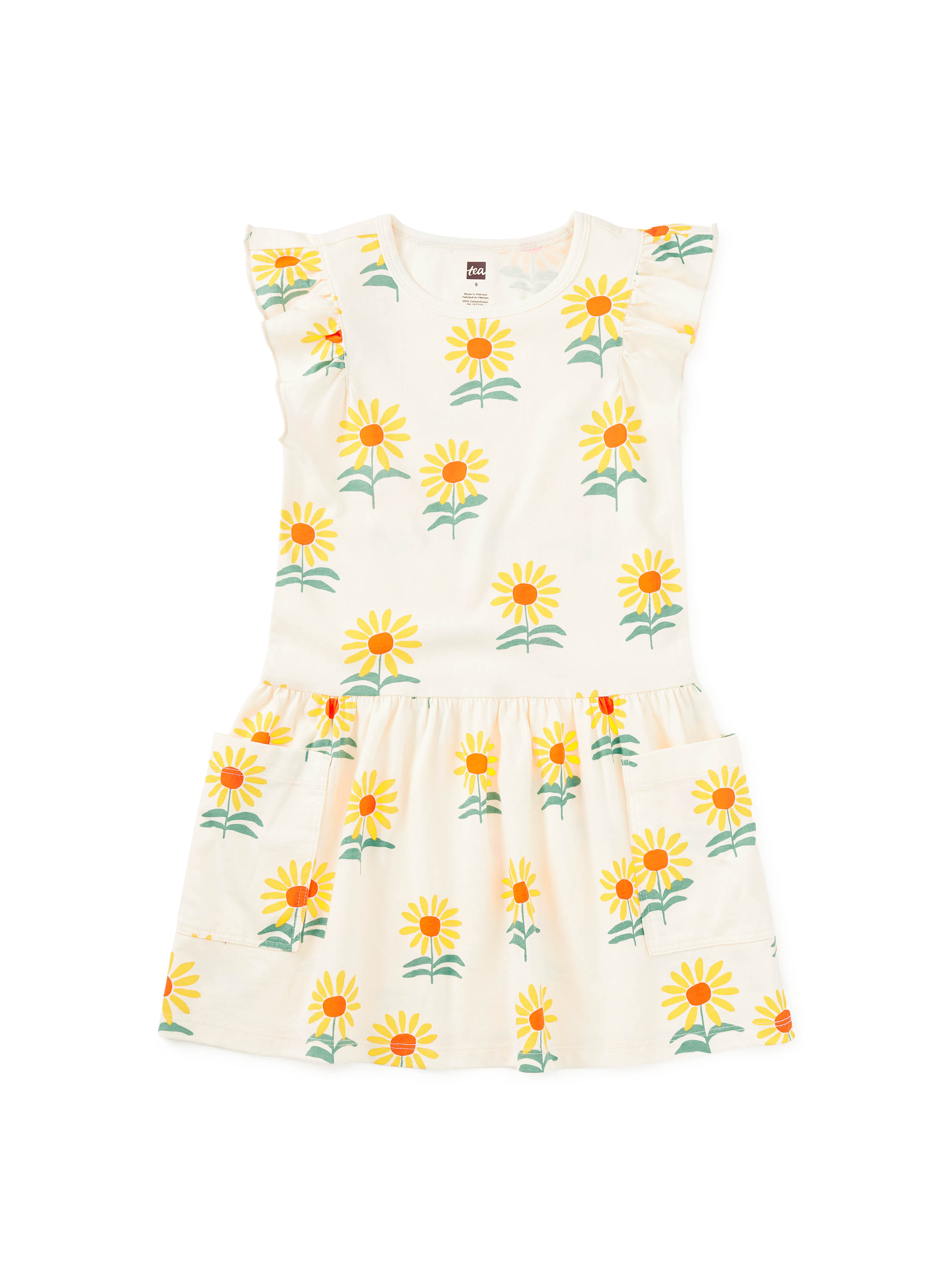 Flutter Sleeve Pocket Dress