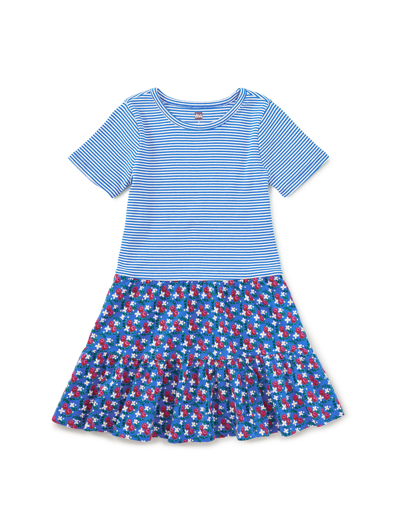 Tier Skirted Twirl Dress in Flamenco Fan Rose - View 1