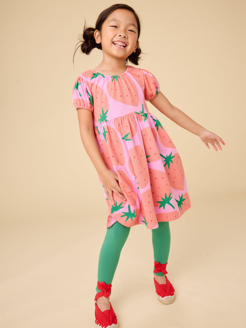 Puff Sleeve Empire Dress in Fresas Favoritas - View 2