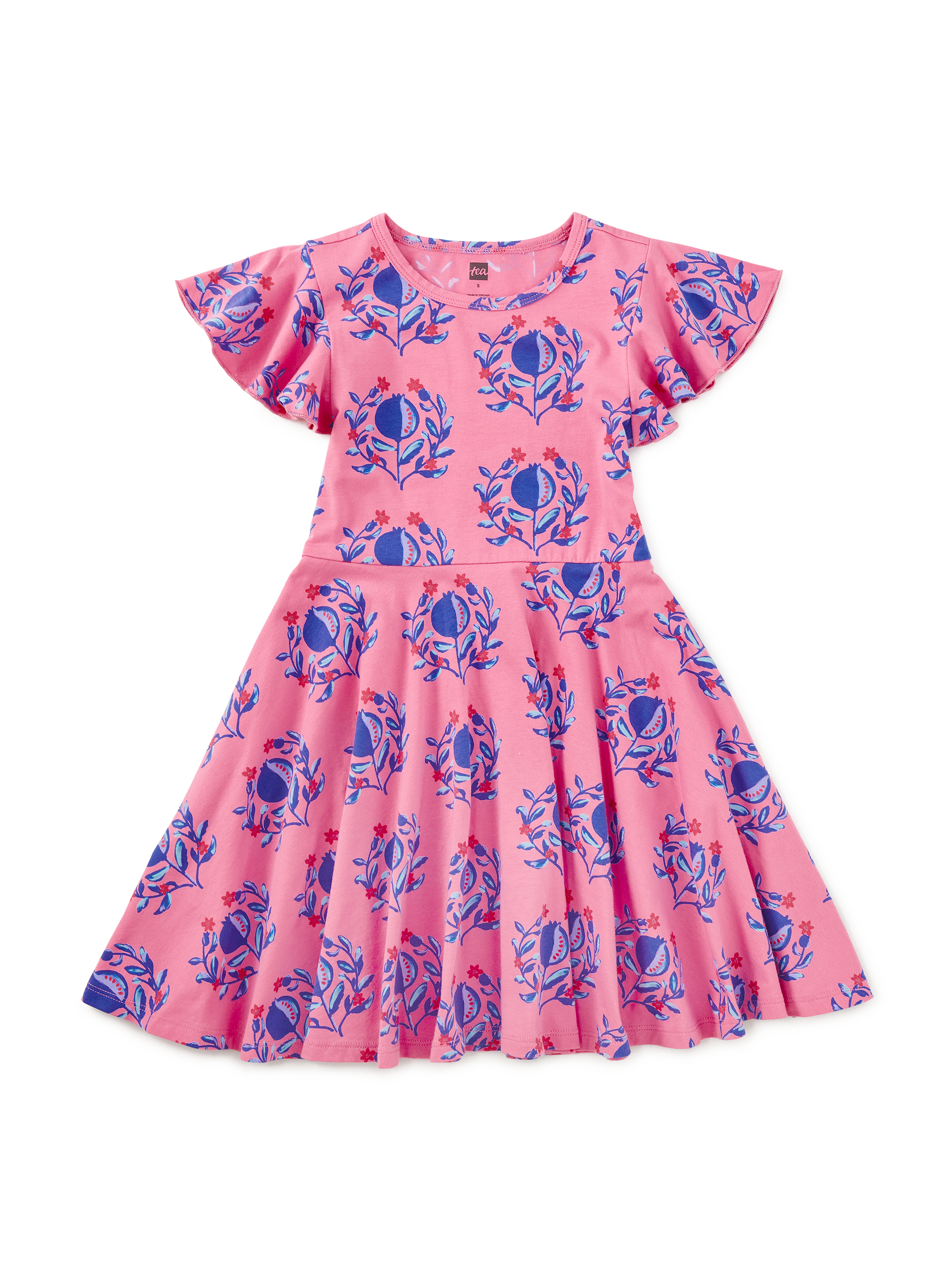 Flutter Sleeve Twirl Dress