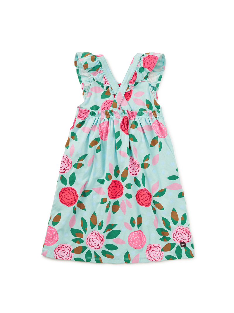 Ruffle Strap Dress in Spinning Carnations - View 2