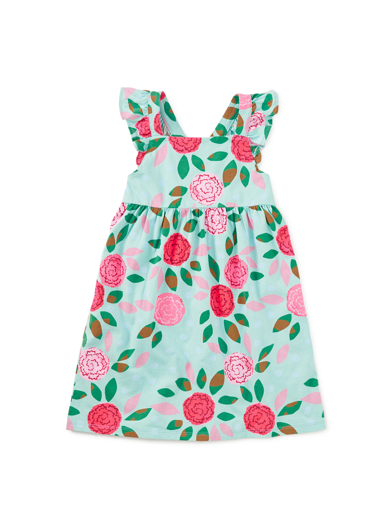 Ruffle Strap Dress in Spinning Carnations - View 1
