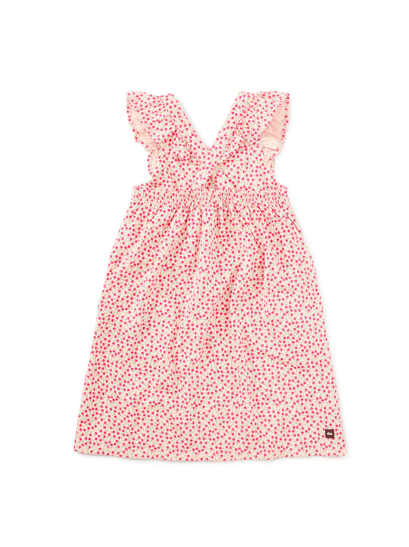 Ruffle Strap Dress in Mini Rose Toss - View 2