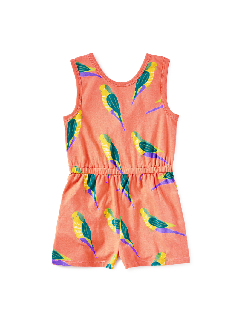 Reversible Wrap Romper in Monk Parakeet - View 1