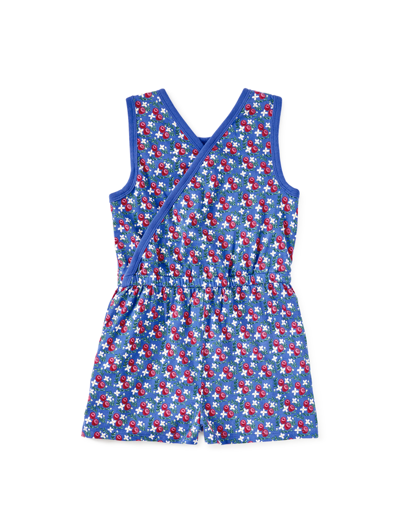 Reversible Wrap Romper in Flamenco Fan Rose - View 2