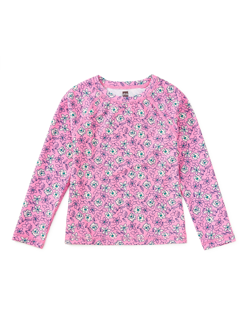 Long Sleeve Rash Guard in Carnation Toss - View 1