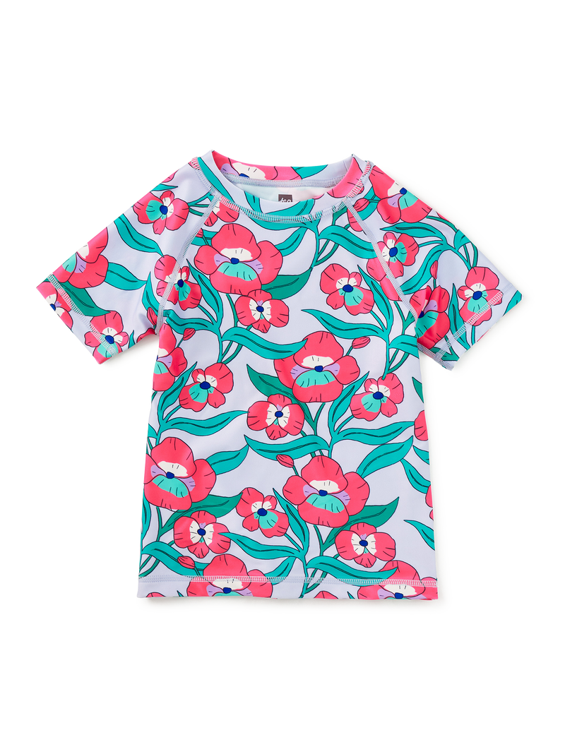 Short Sleeve Rash Guard in Nouveau Poppy - View 1