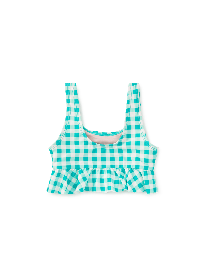 Ruffle Tankini Swim Top in Garden Party Check - View 2