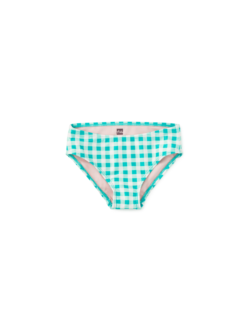 Printed Bikini Bottoms in Garden Party Check - View 1