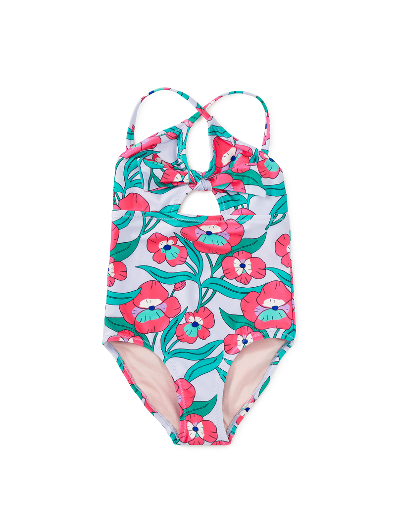 Cut Out One Piece Swimsuit in Nouveau Poppy - View 1
