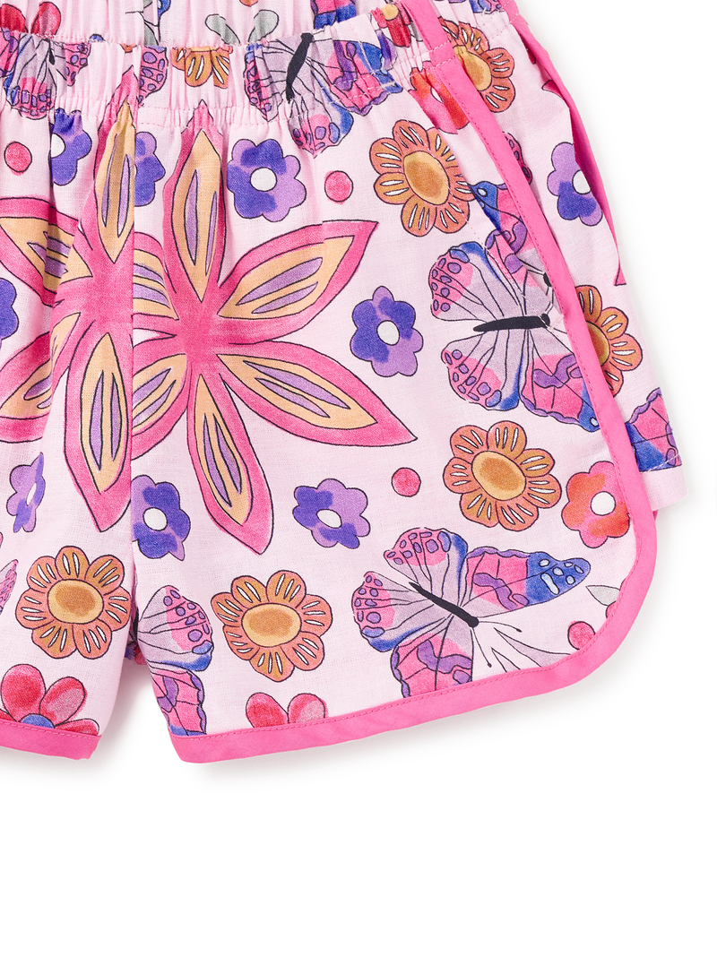 Woven Dolphin Shorts in Butterfly Tile - View 2