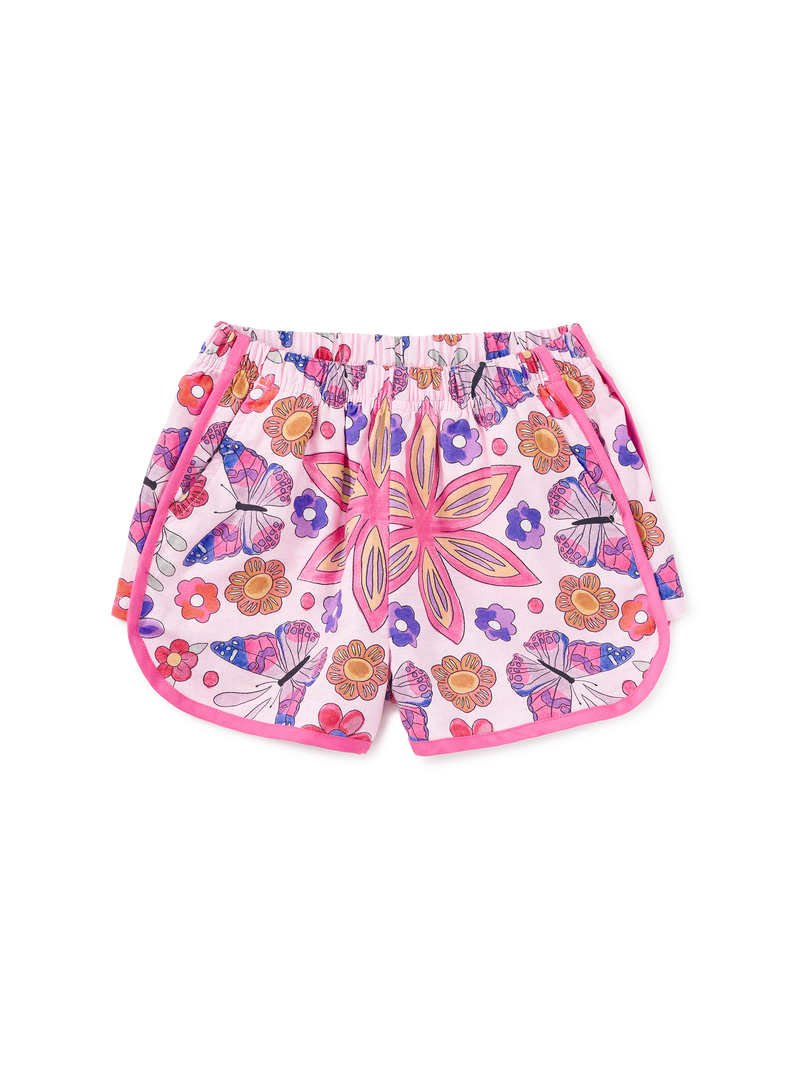 Woven Dolphin Shorts in Butterfly Tile - View 1