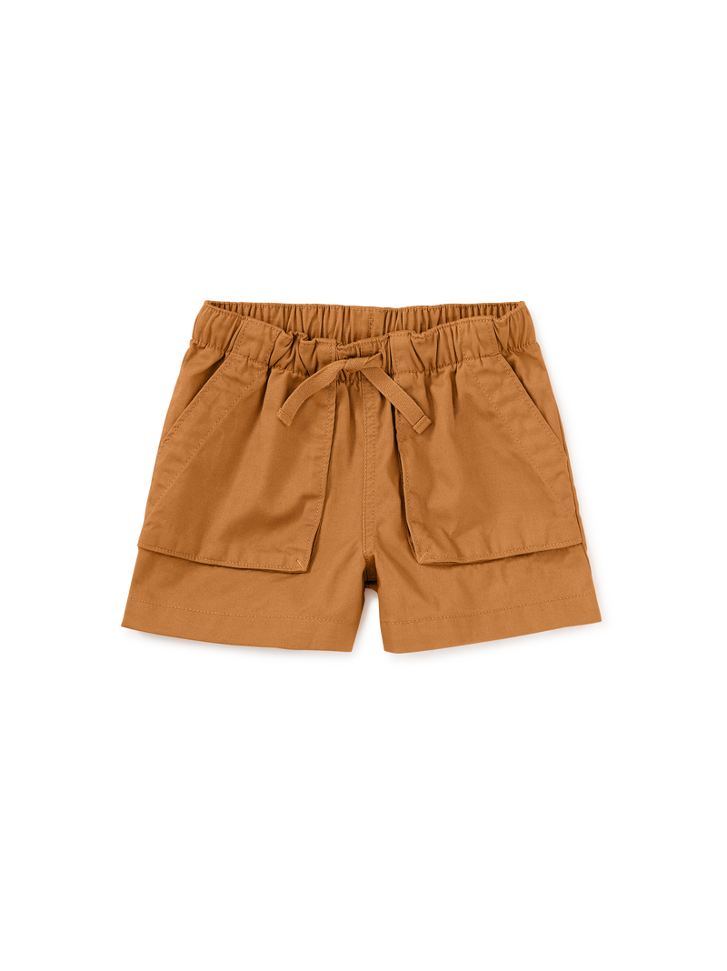 Woven Camp Shorts in Whole Wheat - View 1