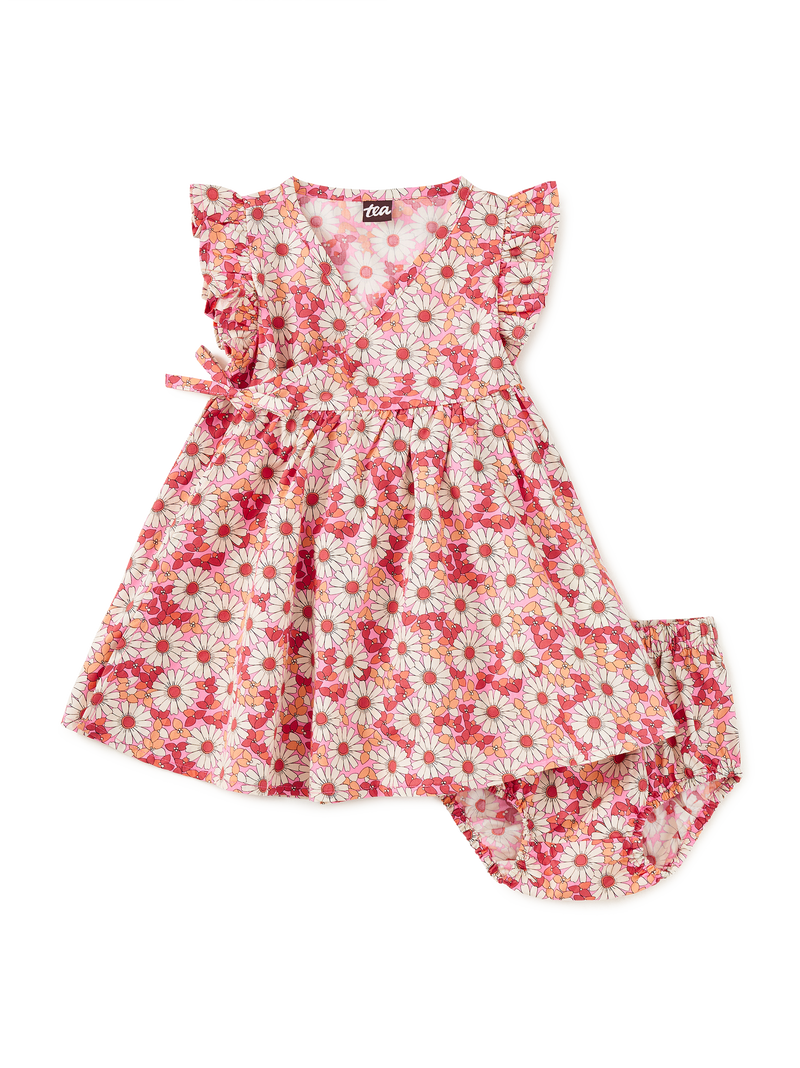 Full Sweep Wrap Dress in Daisy Deluxe - View 2
