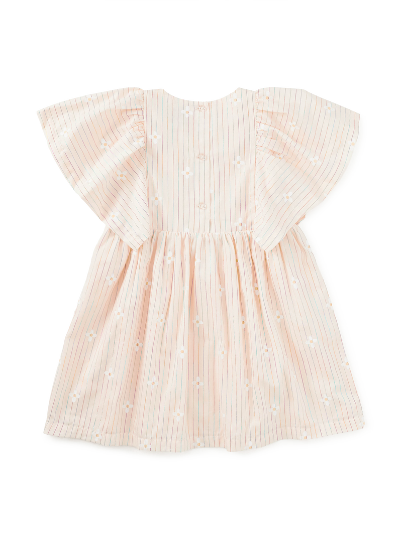 Butterfly Sleeve Twirl Dress in Floral Stripe - View 2