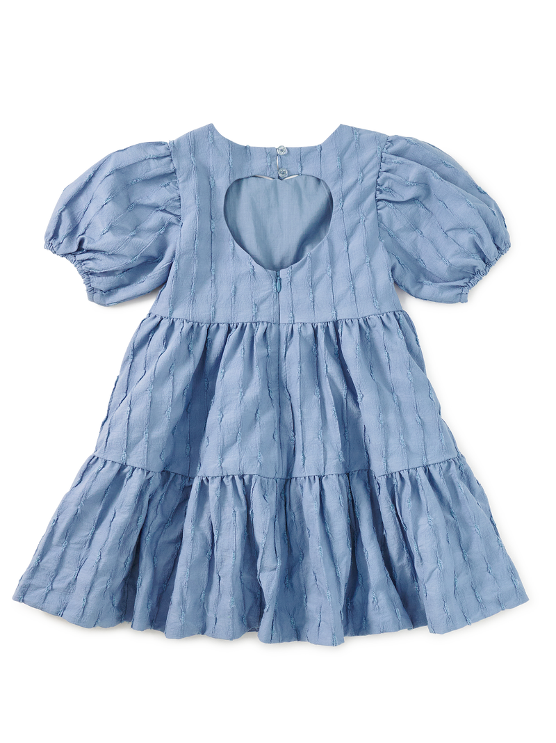 Pleated Heartback Dress in Seal Grey - View 2