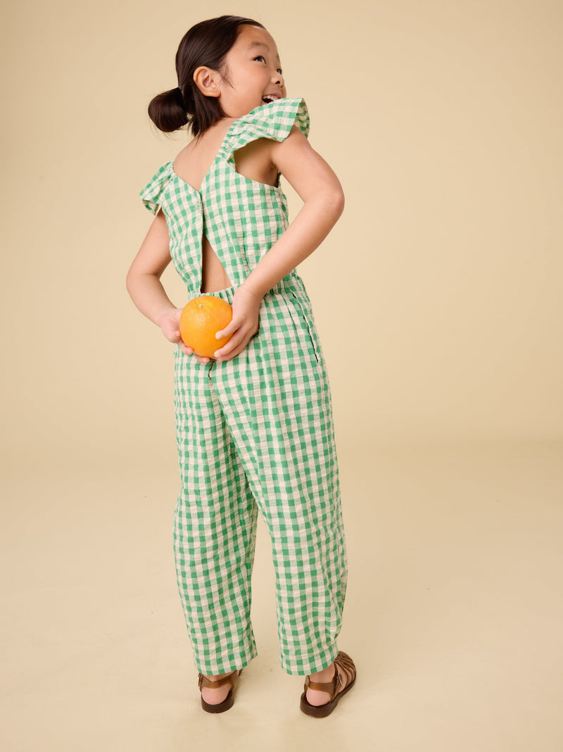 Flutter Strap Jumpsuit in Garden Party Check - View 2