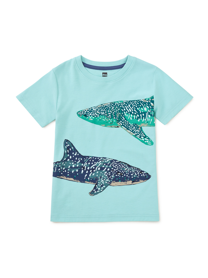 Whale Shark Graphic Tee in Canal Blue - View 1