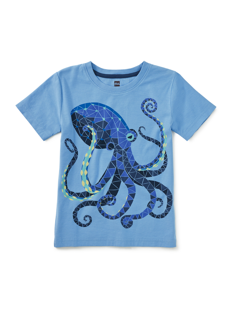 Octopus Mosaic Graphic Tee in Blue Orchid - View 1