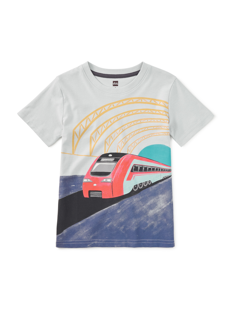 Midnight To Madrid Graphic Tee in Pearl Blue - View 1