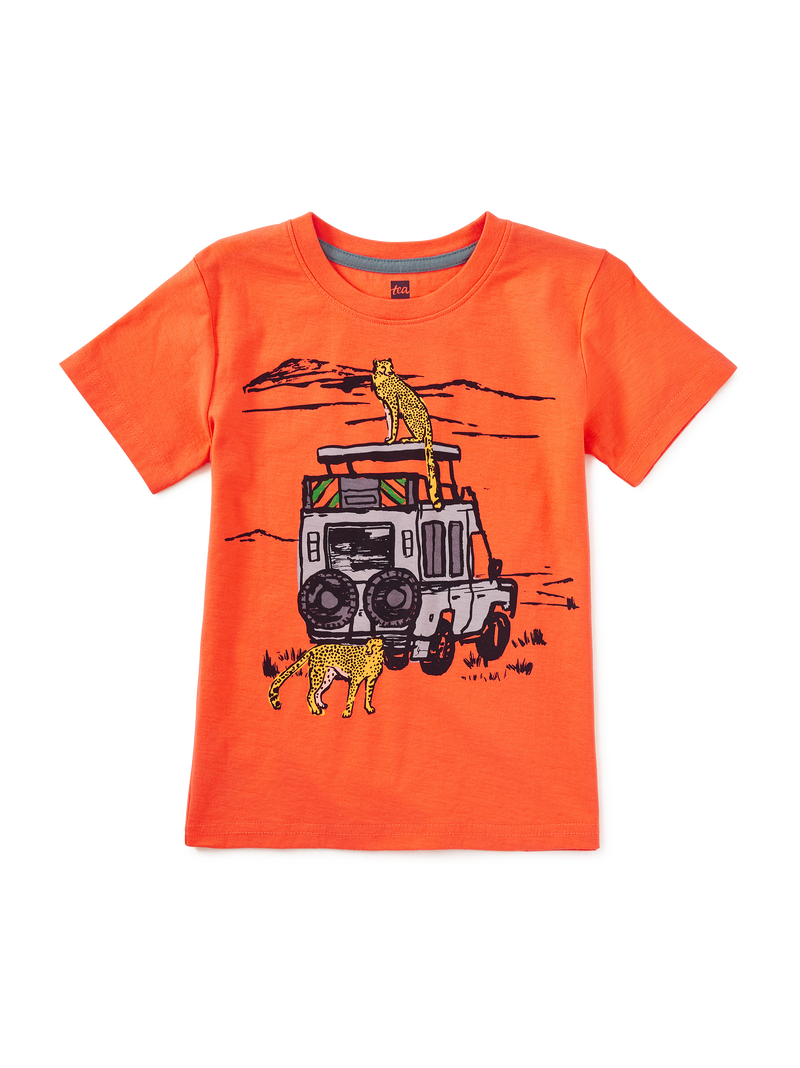 Safari Truck Graphic Tee in Flame - View 1