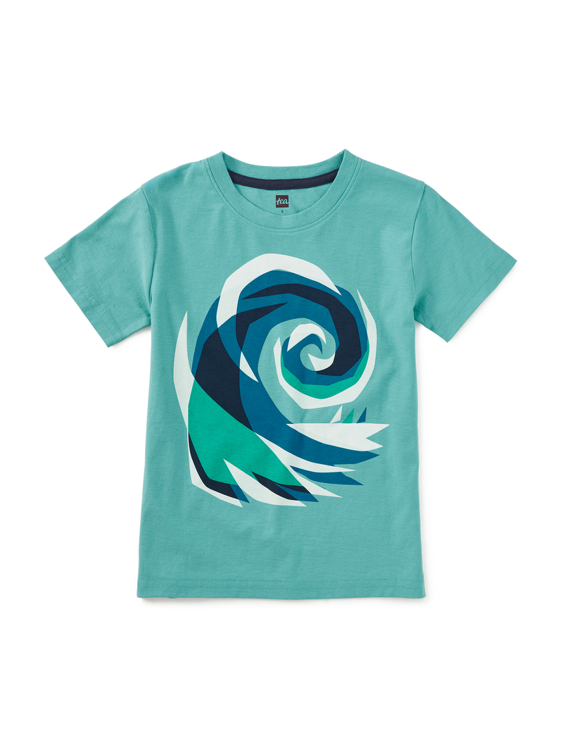 Wave Graphic Tee in Patina - View 1