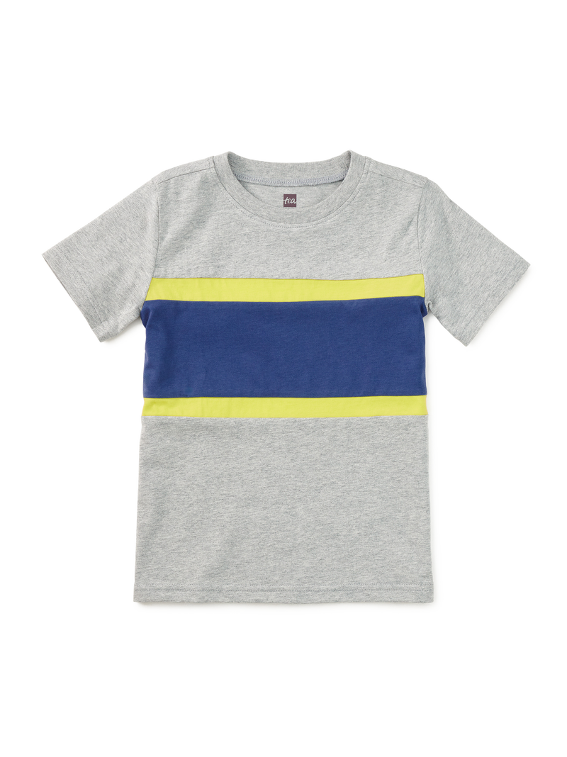 Colorblock Sporty Top in Med Heather Grey - View 1