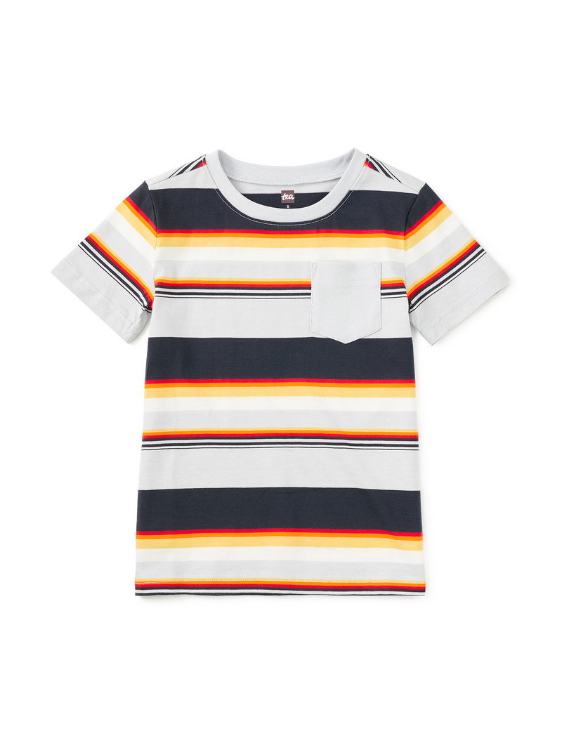 Stripe Pocket Tee in Dusk - View 1
