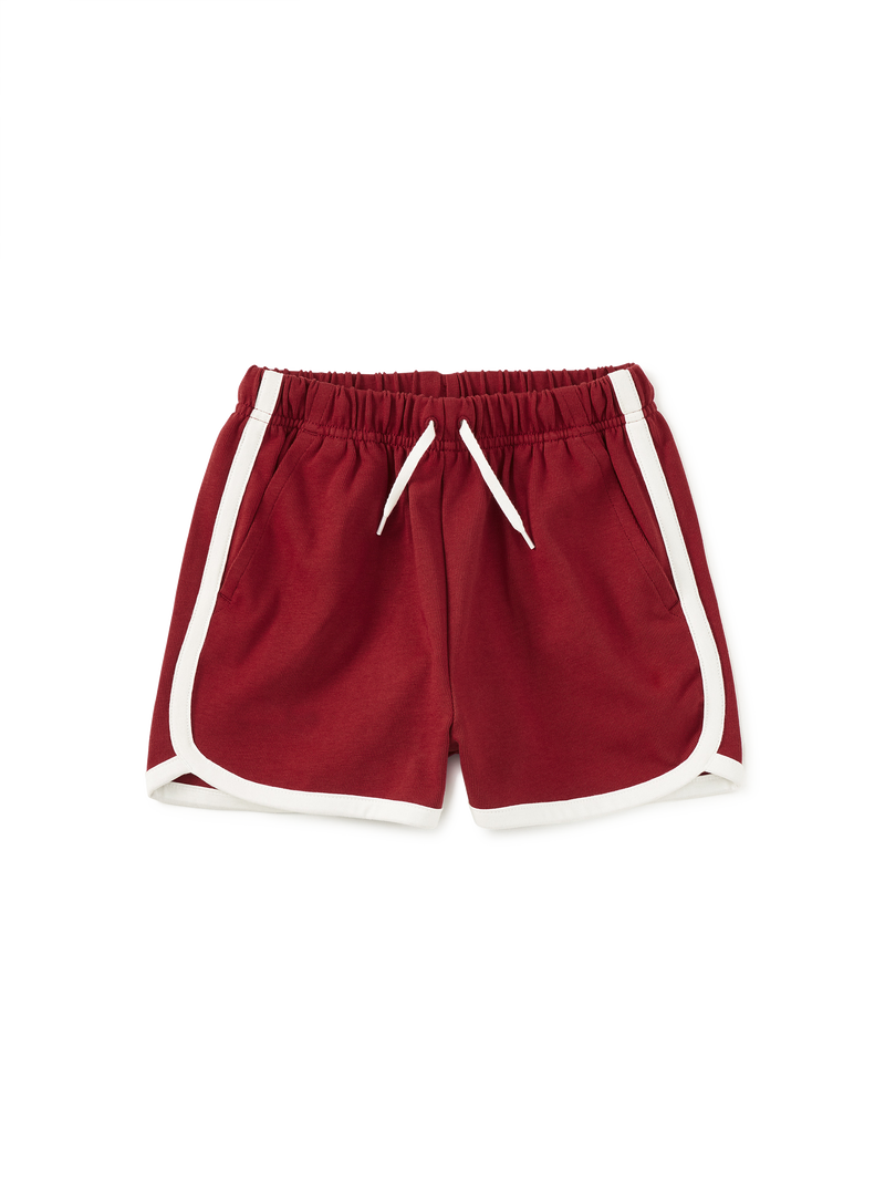 Sporty Ringer Shorts in Dark Maple - View 1