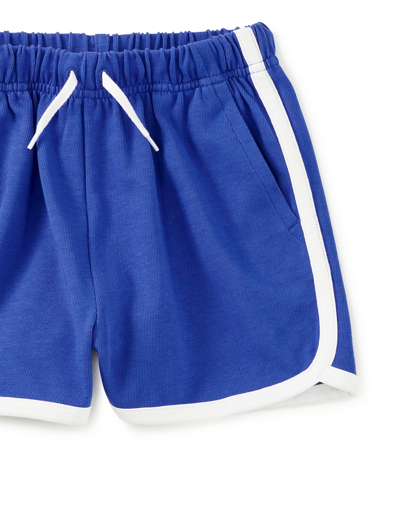 Sporty Ringer Shorts in Majorelle Blue - View 2